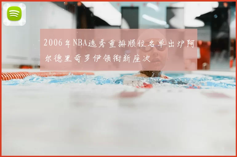 2006年NBA选秀重排顺位名单出炉阿尔德里奇罗伊领衔新座次